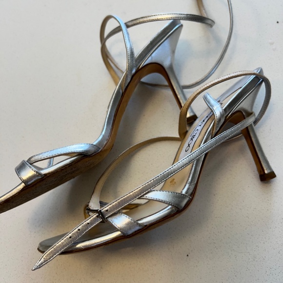 Vintage Jimmy Choo silver staple heels - Carrie Bradshaw style! Size 37 - Picture 3 of 4